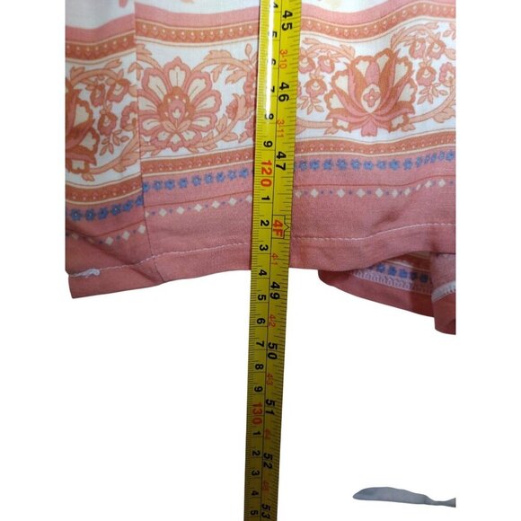 Women's Vintage Floral Print Kimono Style Tie Waist Bohemian Dress, NWT - Picture 7 of 7